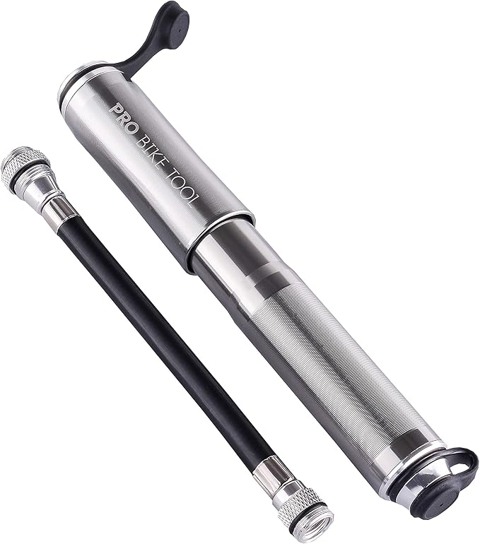 Pro Bike Tool Mini Bike Pump - Compact and Portable Bicycle Tire Pump for Fast Inflation - Compatible with Presta and Schrader Valves - Lightweight and Durable Design - Essential Bicycle Accessories