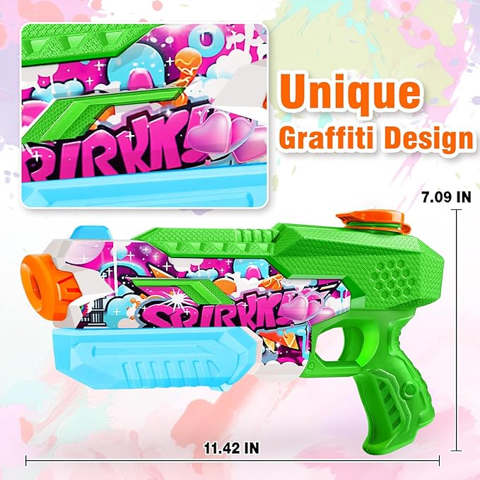 Water Gun for Adults Kids: 600CC 8 Pack Squirt Blasters Super Water Guns for Adults Kids,Water Gun Outdoor Toys High Capacity Summer Soaker for Swimming Pool Beach Fighting, Long Shooting Distance