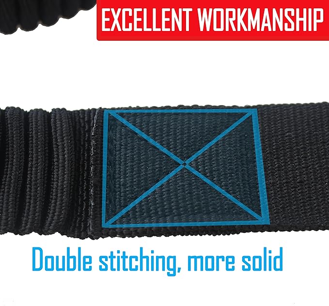 Bike Bungee Tow Rope, All Bicycle Leash for Kids Adult Long Trip MTB & Cycling Pull Strap (Black) AC429