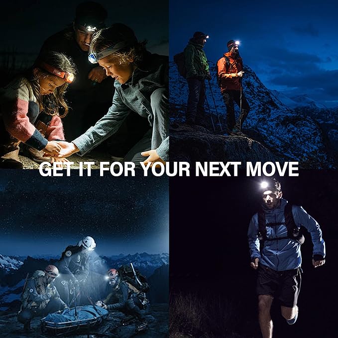 PHILIPS SFL3183RH LED Headlamp Rechargeable,Waterproof Flash Light for Outdoor,Camping Accessories Gear,6 Modes for Hiking, Running, Repairing, Fishing, Cycling,USB Cable Included