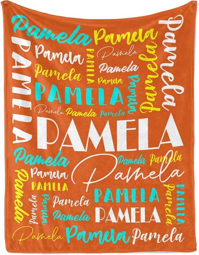 Name Blanket Personalized Blanket for Adult Kids Flannel Customize Throw Blanket Custom (Color 24, 40 x 50 Inches)