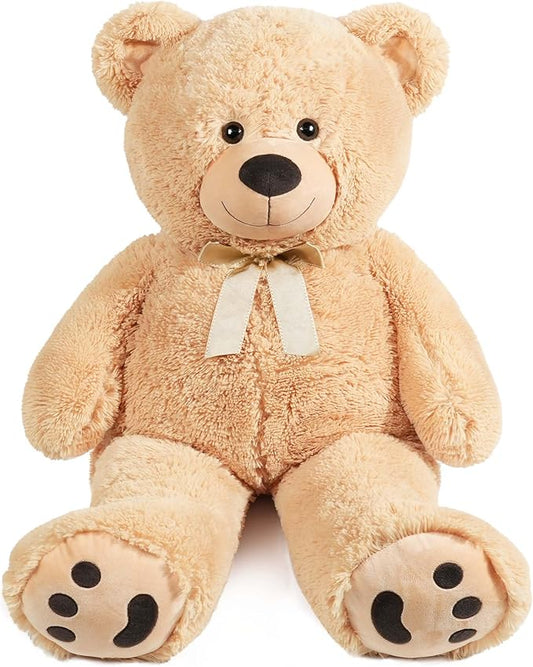 LotFancy 3 Feet Giant Teddy Bear Stuffed Animal, 39 inch Large Bear Plush Toy with Footprints for Birthday, Anniversary, for Her, Women, Girlfriend, Wife
