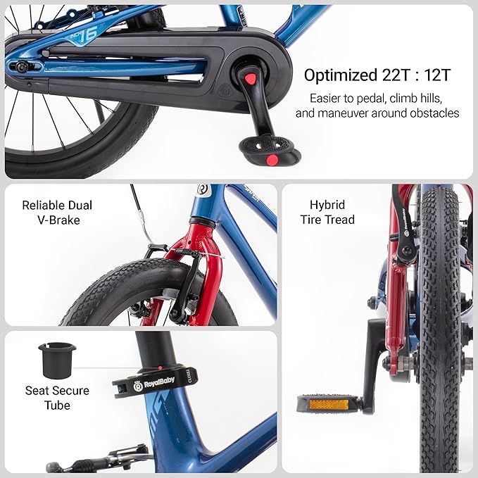 RoyalBaby Magnesium Kids Bike Lightweight Alloy Children Sport Bicycle 14/16/18 Inch Wheel for Boys Girls Ages 3+ Years