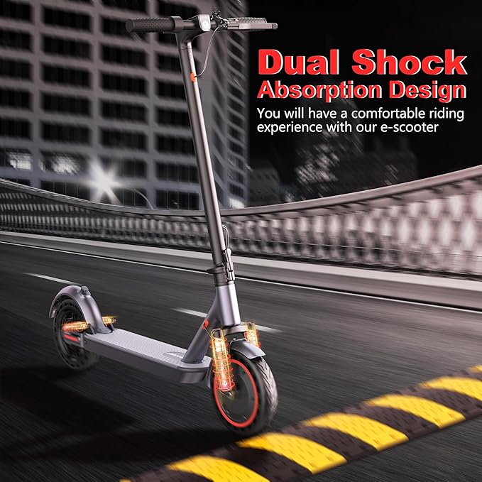 Electric Scooter, 8.5" /10" /14" Tire, 16/19/22 Mph Top Speed, 12/22/27/28/49 Miles Long Range, Folding Escooter for Adults and Teens with Dual Braking,Dual Suspension, App