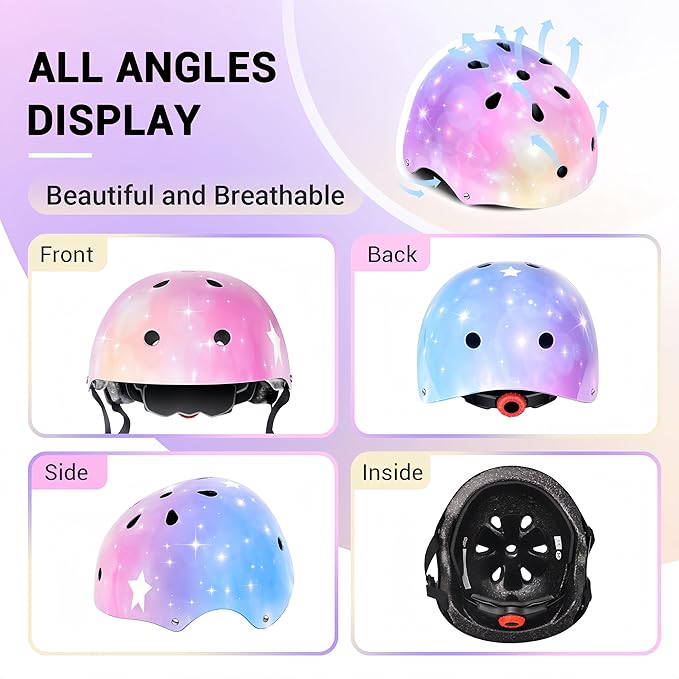 Kids Bike Helmet for 2-3-5-8-14 Ages Girls,Boys,Toddler,Kids and Youth, Ventilation and Impact Resistance Toddler Bike Helmet for Multi-Sport Bicycle Scooter Inline Roller Skate and Skateboarding