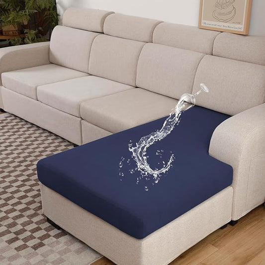100% Waterproof Couch Cushion Covers, Replacement Sofa Cushion Covers, Stretch Individual Sofa Seat Cushion Slipcovers Furniture Protector for Kids Pets