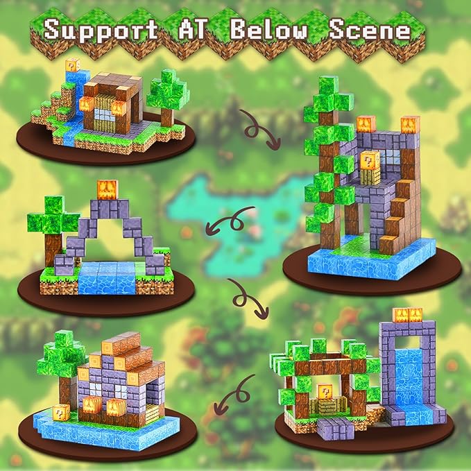 Magnetic Blocks 125PCS 0.8 inch Magnet Toys for Kids Magnetic Cubes Building Set 4 inch Cube Box Packaging STEM Toys for Boys & Girls 3 4 5 6 7 8 9 10