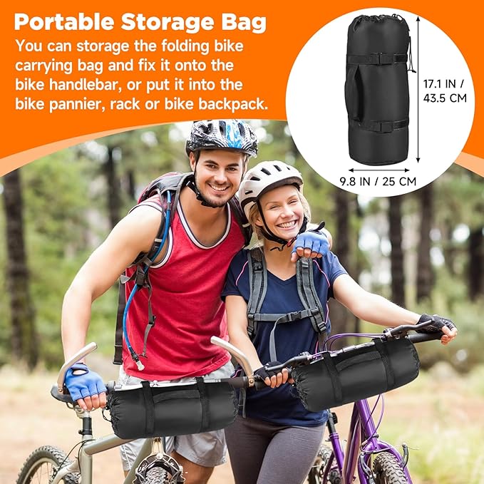 Bike Travel Bag,Heavy Duty 840D Transport Bicycle Storage Carry Bag with Strong Webbing,Portable Folding Cycling and Bicycle Bags Bike Suitcase Waterproof for Airplane Shipping