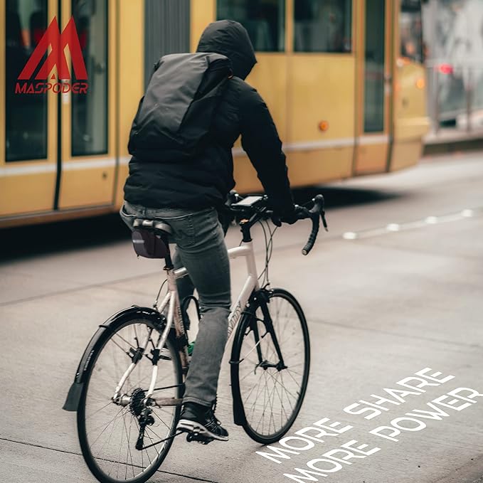 Bike Repair Kit, Saddle Bag with Tire Tool, Mini Pump, Multitool Bicycle Accessories Set for Adult Bikes Road Mountain MTB