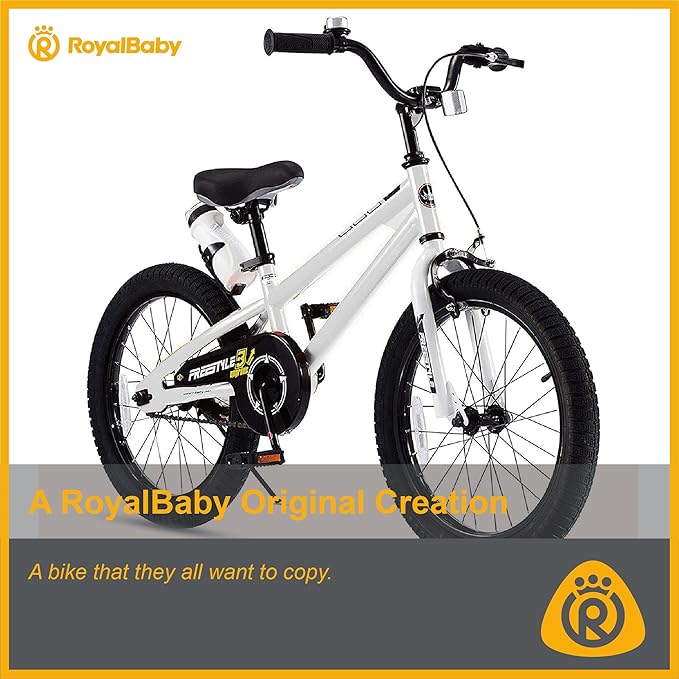 RoyalBaby Kids Bike EZ Freestyle Training Free Balance to Pedal Easy Learning Bicycle, 12-18 Inch for Toddlers to Big Kids