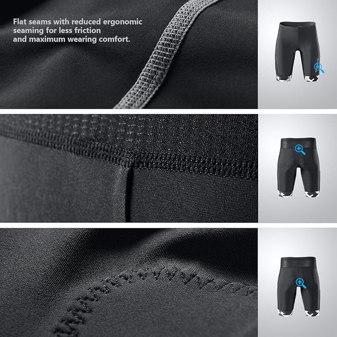 MY KILOMETRE Mens Triathlon Shorts with Adjustable Drawstring Easy Reach Leg Pockets Chamois for Long-Distance Tri Race