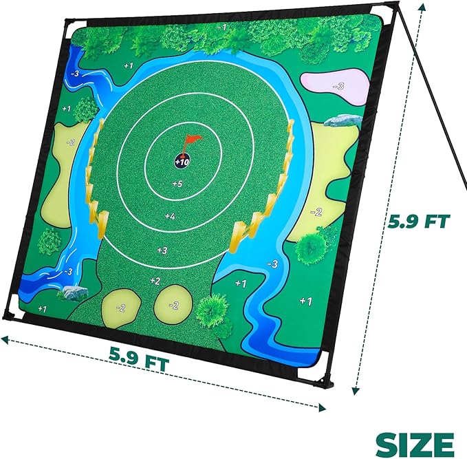 Chipping Golf Game Set, Backyard Golf Game, Equipped with Adjustable Clubs, Balls x 40; The Original Portable Golf Game for Chipping Practice for Family Golfers