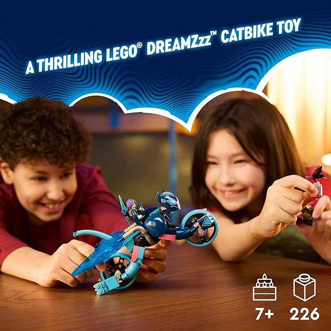 LEGO DREAMZzz Zoey’s Cat Motorcycle Bike Toy with 2 Minifigures, Creative Toy for Kids Ages 7 and Up, Rebuild an Animal Figure into a Bike, 71479