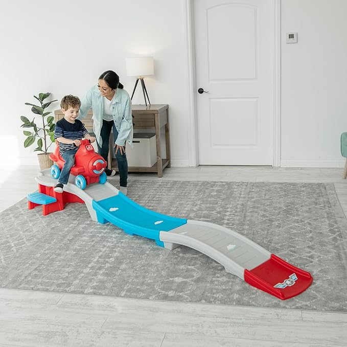 Step2 Sky Rider Up & Down Roller Coaster Kids Ride On Toy, Push Car, Indoor/Outdoor Playset, Made of Durable Plastic, Max Weight 50 lbs., for Toddlers 2-5 Years Old