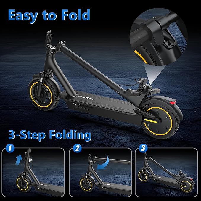 Electric Scooter, 8.5" /10" /14" Tire, 16/19/22 Mph Top Speed, 12/22/27/28/49 Miles Long Range, Folding Escooter for Adults and Teens with Dual Braking,Dual Suspension, App
