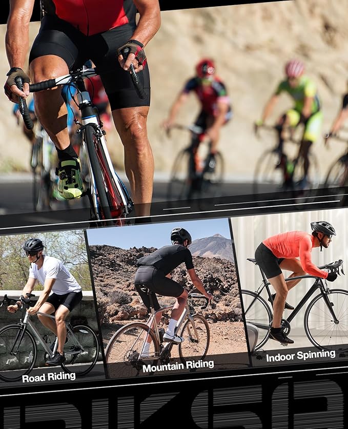 Niksa Men's Performance Cycling Shorts with 3D Pad, Road and Mountain Breathable Quick-Dry with 3 Pockets Bike Shorts