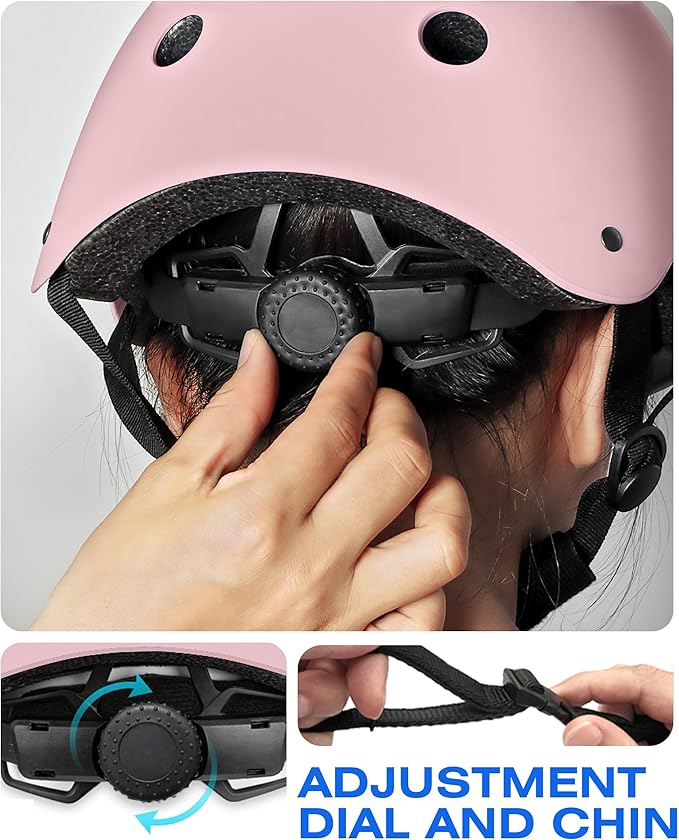 Kids Bike Helmet, Adjustable and Multi-Sport, from Toddler to Youth, 3 Sizes