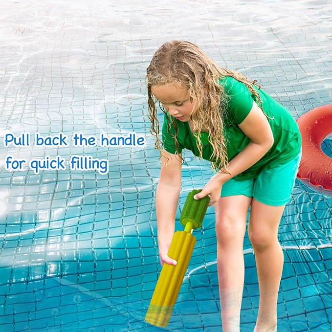 Water Gun Set, Red, Yellow, Blue, Suitable for Children, Ideal for Summer Parties and Outdoor Activities