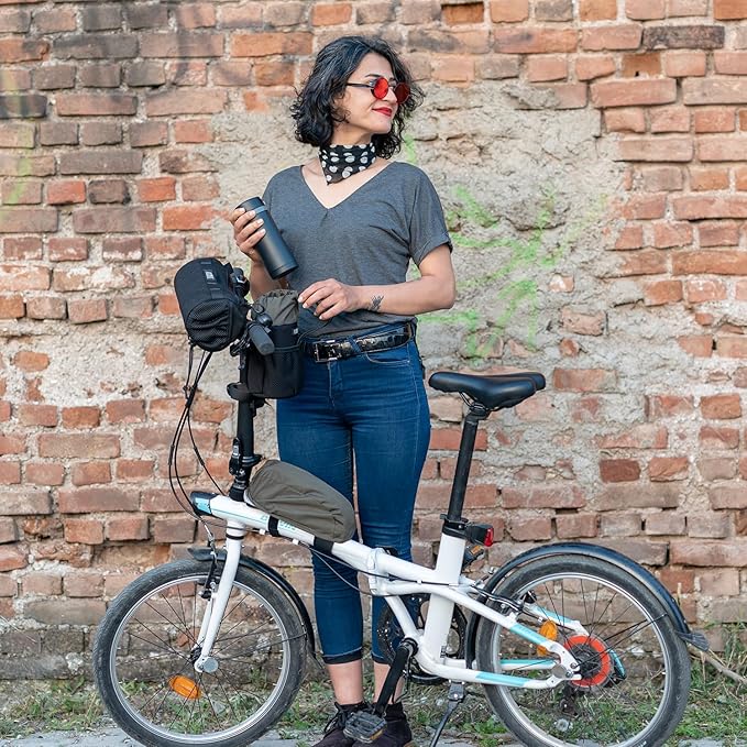 Onedrop Bike Frame Bag - Water Resistant Top Tube Bike Bag with Durable Cordura Fabric, Front Bicycle Storage & Bikepacking Pouch, Cycling Accessories for Biking Travel (Coyote)