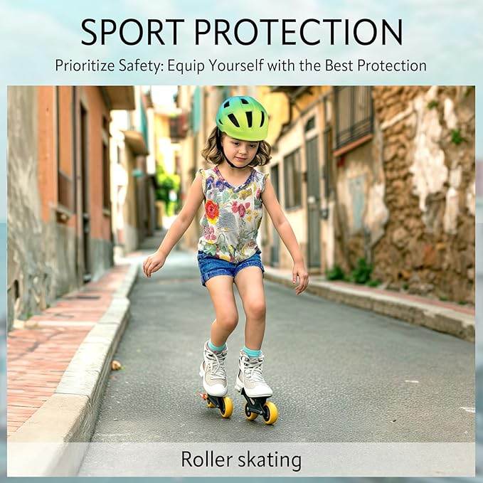 Adjustable Toddler Helmet, Kids Bike Helmets for Boys Girls 3-5/4-6/5-8 Years, Protective Gear Set for Bicycling/Skateboarding/Rollerblading/Scootering