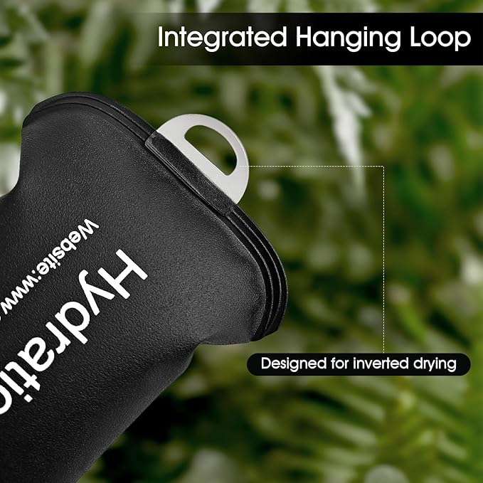 GYGYL Soft Flask, TPU Collapsible Soft Water Bottle for Hydration Pack, Running Vest, Leak-Proof Folding Water Bottle for Hiking Cycling Climbing Jogging-250ml Black