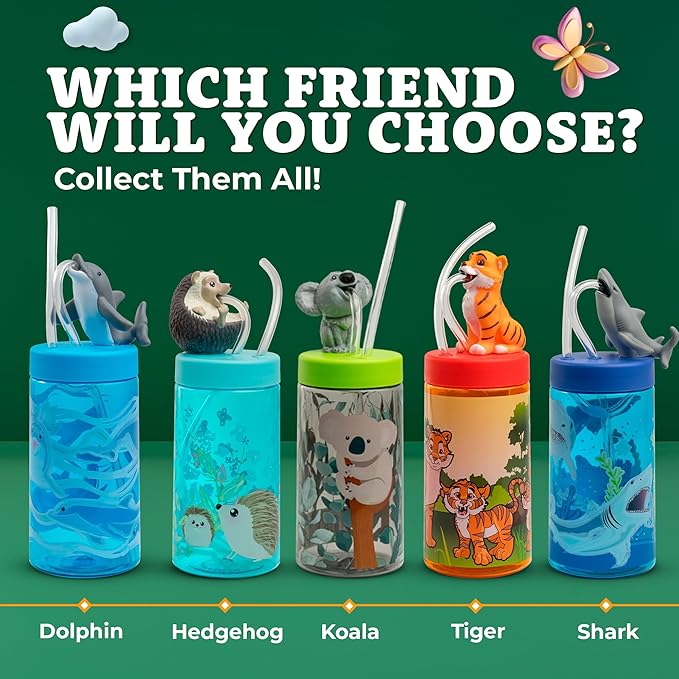 Regional Black Bear Cup, Water Bottle, Tumbler with Lid and Straw, Travel Sippy Cup for Water or Milk, Cups with Lids BPA Free Plastic, 12 oz