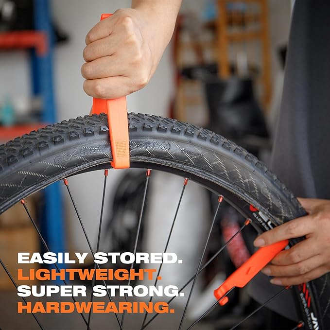 Bike Tire Levers - Strong & Long Lasting Tire Removal Tool for Road or Mountain Bike Tires - Bicycle Tire Lever for Repair & Replacement of Flat Tires (TB-TL08)