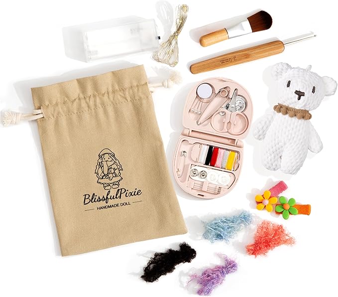 BlissfulPixie Ignacy 12" Soft Girl Rag Doll with Cute Stuffed Plush, Ideal First Doll for Babies & Toddlers