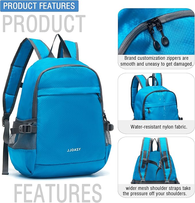 YZAOLL Small Lightweight Packable Hiking Backpack, 20L Hiking Backpack Day Pack for Women Men Travel Camping Vacation,Blue
