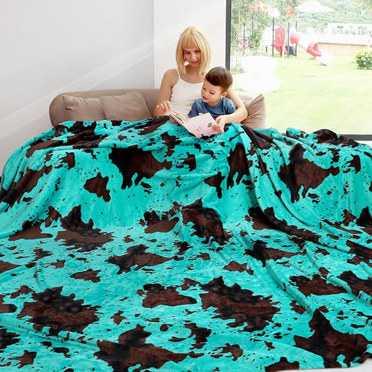 Teal Blue Soft Fleece Throw Blanket Queen Size Lightweight Extra Large Turquosie Fuzzy Cozy Queen Blanket for Bed Couch All Seasons