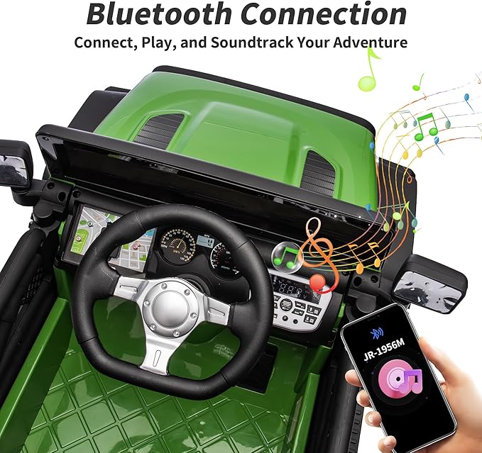 24V Kids Ride on Car, Kids Electric Vehicles Car Ride on Toy Truck for Toddlers 3-5 w/Remote Control, 400W Motor - Green