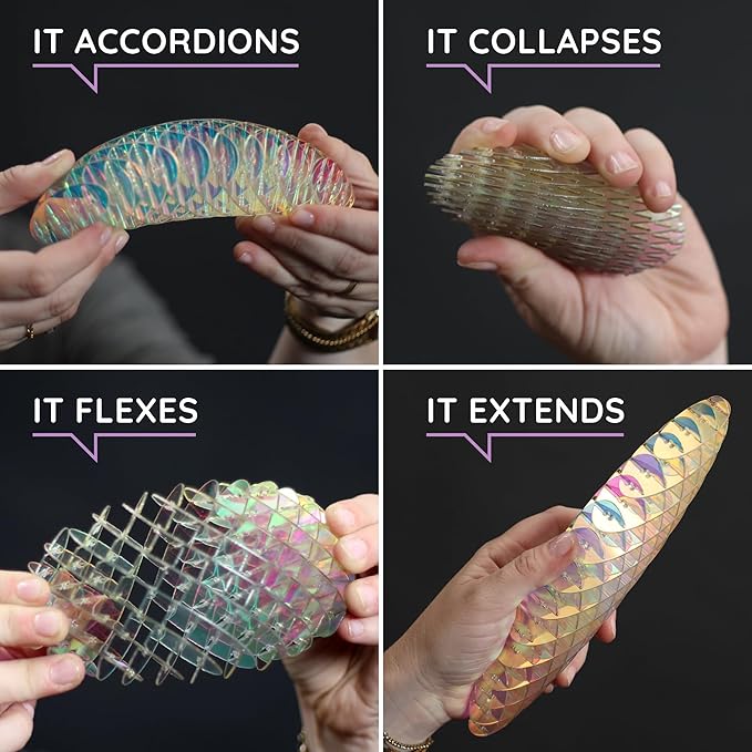 Morf Fidget Worm Toy - Flexible 3D Sensory Slug Figgy Toy for Kids, Teens, and Adults – Stretchy, Quiet, Stress and Anxiety Relief, Focus - For Play, School, Work Gifts, Great For Classroom and Office