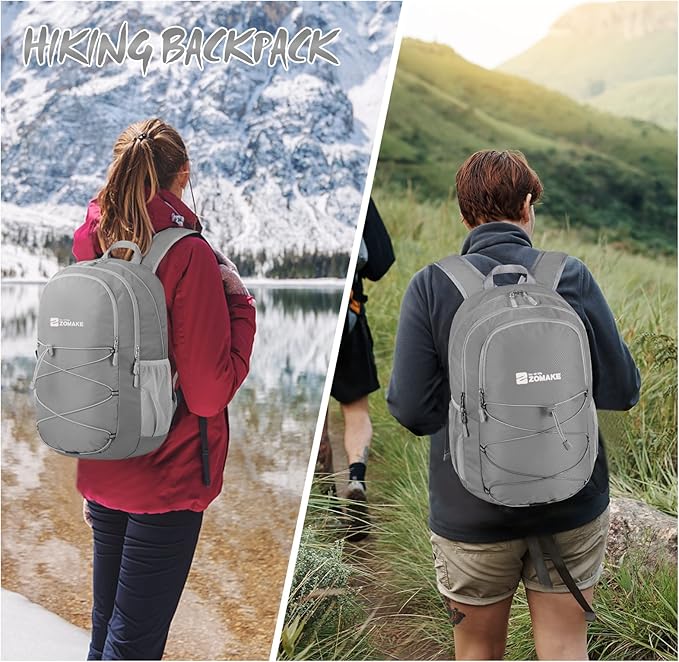 ZOMAKE Lightweight Packable Backpack 28L, Foldable Backpacks Water Resistant Collapsible Day Bag Light Daypack for Hiking