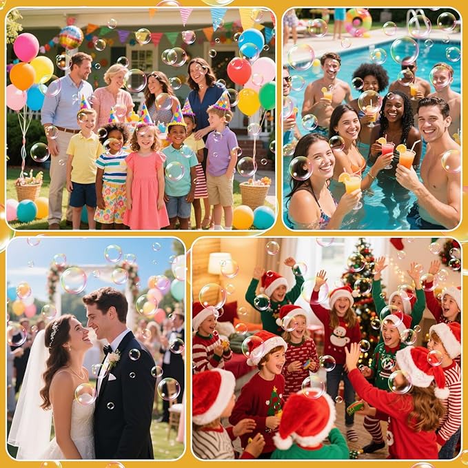 Christmas Bubble Machine for Kids, Garden Lamp Bubble Toy with Colorful Lighting and Music for Toddlers, Rechargable Bubbles Blower Maker Outdoor Toys for Halloween Birthday Christmas Party