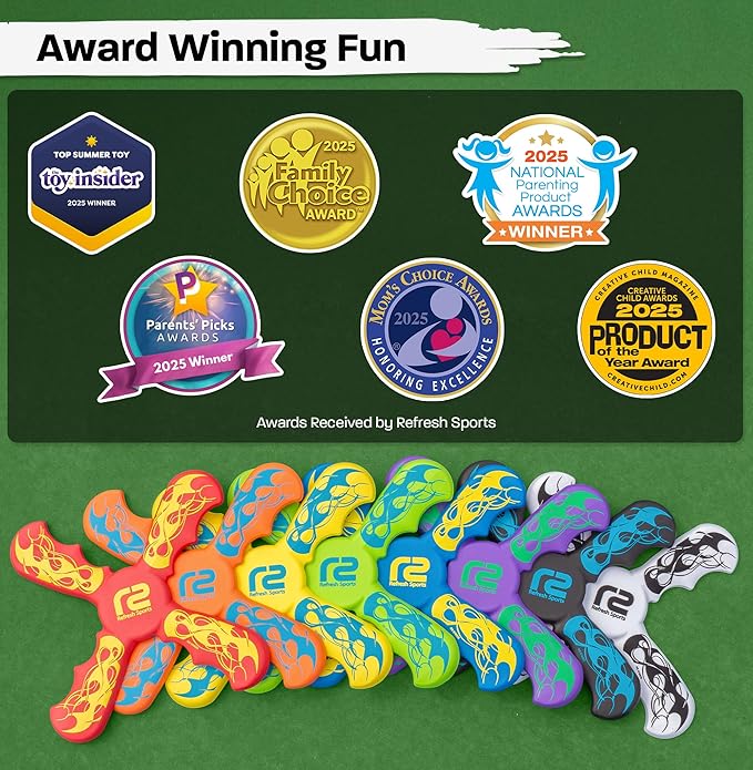 Boomerang for Kids - Stocking Stuffers For Kids - Best Gifts for Boys & Girls Gift Ideas - Kid Stocking Stuffers & Fun Holiday Presents Outdoor Toys - Fun Children Birthday Party Favors & Goodie Bag