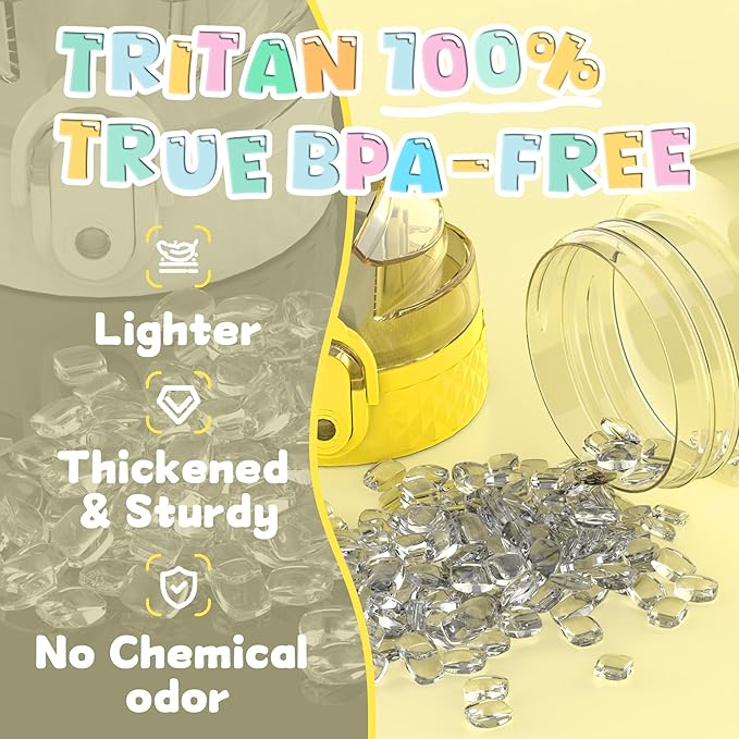 OLDLEY 12oz Kids Water Bottle for School - Motivational With Silicone Straw, Leak-Proof Tritan BPA-Free, Reusable for Girls Boys, Butter