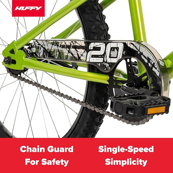 Huffy Upshot 12/16/20 Inch Boys' Bike for Kids, Ages 3+ Years Old, Multiple Color Options, Removable Training Wheels (12" and 16" Only), BMX Design, Designed for Growth, Durable, Easy Assembly