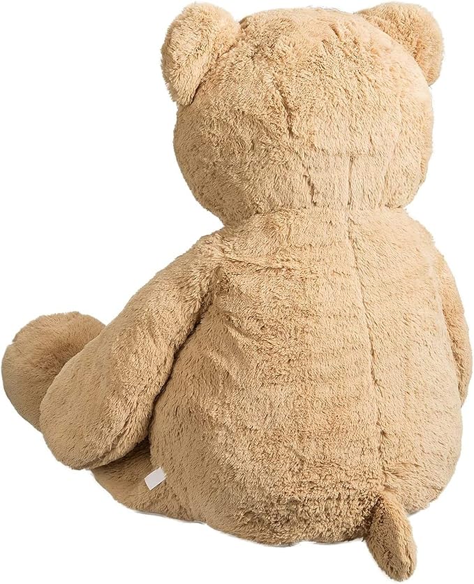 HollyHOME 5ft Giant Teddy Bear Stuffed Animal Huge Teddy Bear Plush with Big Footprints Valentines Gift 5 Feet Light Brown