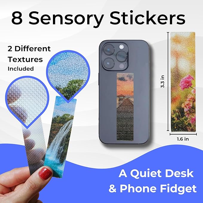 9 Sensory Stone Fidget Toys + Calm Down Corner Supplies, Sensory Toys for Kids with Autism Sensory Products, Fidgets for Classroom, Calming Corner Classroom