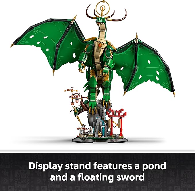 LEGO NINJAGO The Guardian Dragon - Model Building Kit from Legends Monstrosity Series - Room Decor for Teens - Includes Master Wu Minifigure - Gift for Teenage Boys, Girls, and Fans, Ages 14+ - 71847