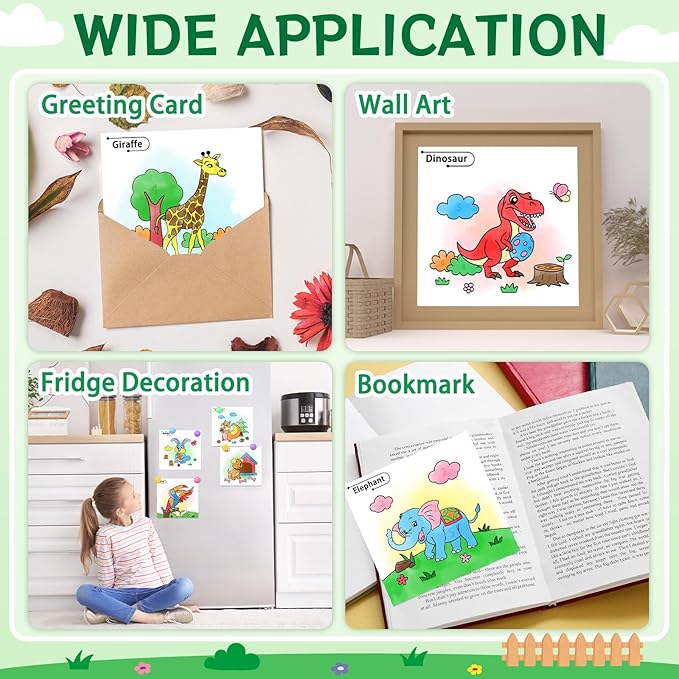 Paint with Water Coloring Books for Toddlers,Animal Theme Mess Free Watercolor Painting Papers for Kids Water Color Paint Kit Art Craft Gift for Ages 1-3, 4-8