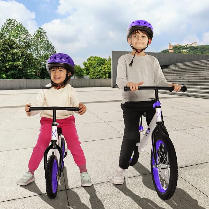 Purple (4LBS) Aluminum Balance Bike for Kids and Toddlers - 12" No Pedal Sport Training Bicycle for Children Ages 3,4,5,6.