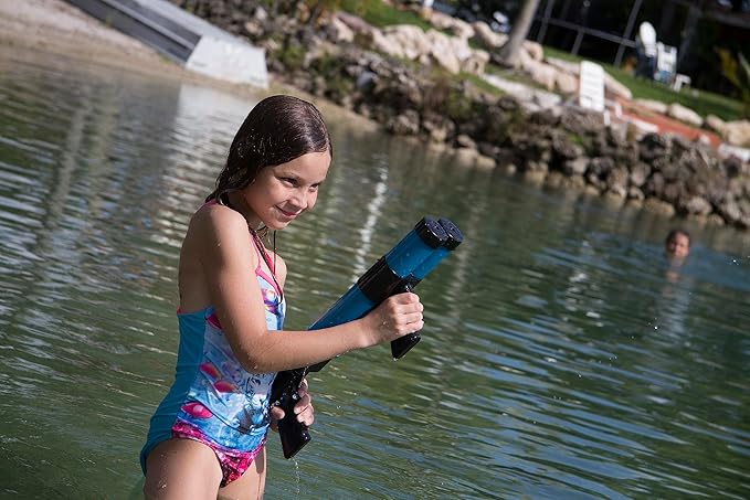 Stream Machine Water Gun Launcher TL-600 17 Inch Single Barrel Water Launcher, Water Soaker Gun Shoots 40+ ft, Pool Squirt Gun for Outdoor Summer Fun, Model Number: 80005