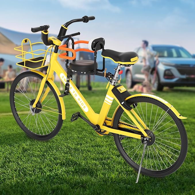 Child Bike Seat - Front Mount, Kids Bike Seat for Adult Bike,Retractable Baby Bike Seat Front Mounted, Toddler Bike Seat for Children 2~6 Years