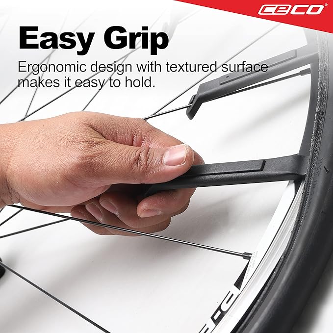 CECO-USA Bike Tire Removal Lever – Remove and Repair Bicycle Tires - 3 Piece Set – Easy to Use – Slim, Compact, Lightweight – Nylon Reinforced with Glass Fiber for Strength
