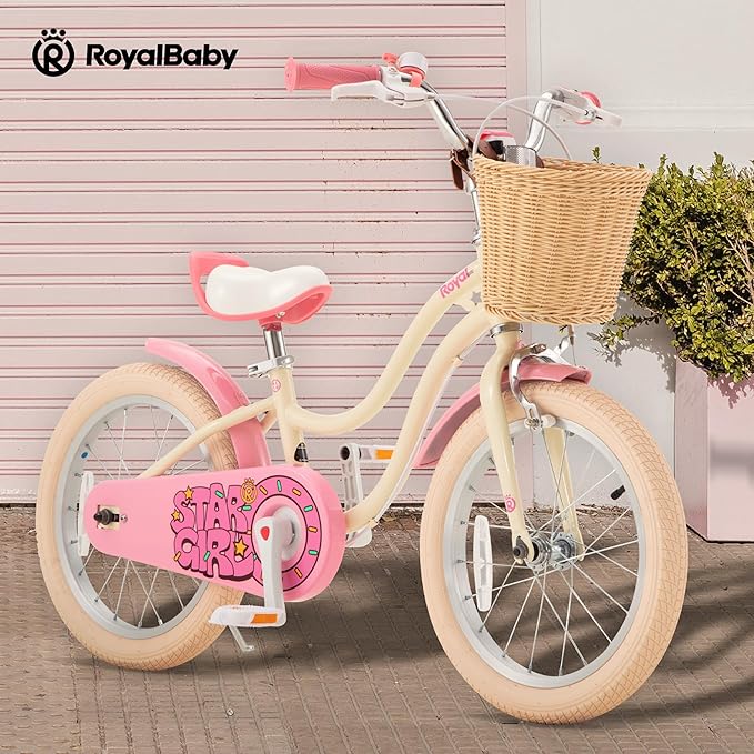 RoyalBaby Girls Bike Classic & EZ Kids Bike, Balance and Pedal Bicycle, 12 14 16 18 20 Inch Toddlers to Big Kids 3-10 Years
