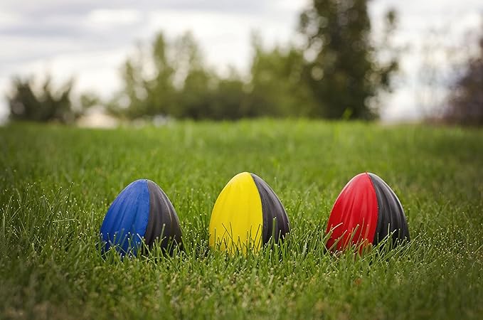 Mini Football 3-Pack - 5” Spiral Foam Football Small Footballs for Kids - Mini Footballs 3-Pack - Soft, Easy Grip Toddler (Red, Yellow, Blue)
