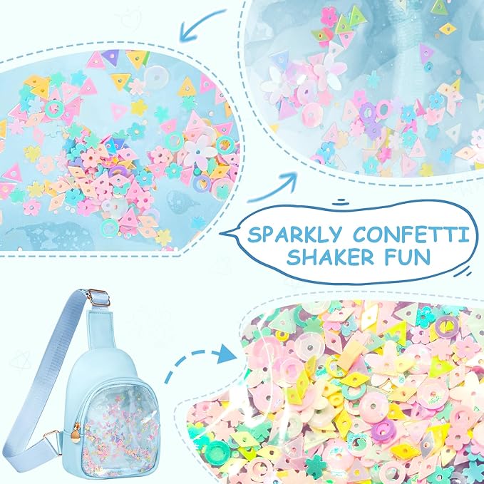 COSHAYSOO Personalized Christmas Birthday Gifts Burr Basket Stuffers for Girls Blue Purse Sling Bag Crossbody Girl Cute Funny Cool Mini Travel Fashion Accessories Monogrammed Initial Letter P