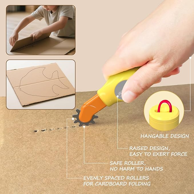 Cardboard Construction Tool for Kids – 2 PCS DIY Cutting Tools & Educational Toys for Family & Team Projects – Creative STEM Building Kit for Boys & Girls Ages 5+