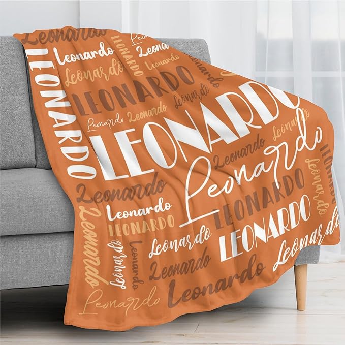 Name Blanket Personalized Blanket for Adult Kids Flannel Customize Throw Blanket Custom (Color 07, 30 x 40 Inches)